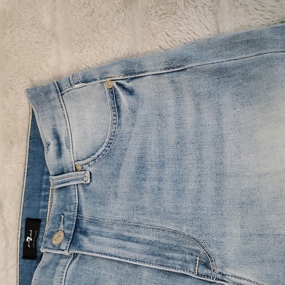 7 For All Mankind High Waisted Cropped Skinny 28 - Picture 12 of 13